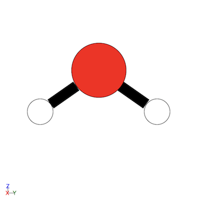 Display water molecule